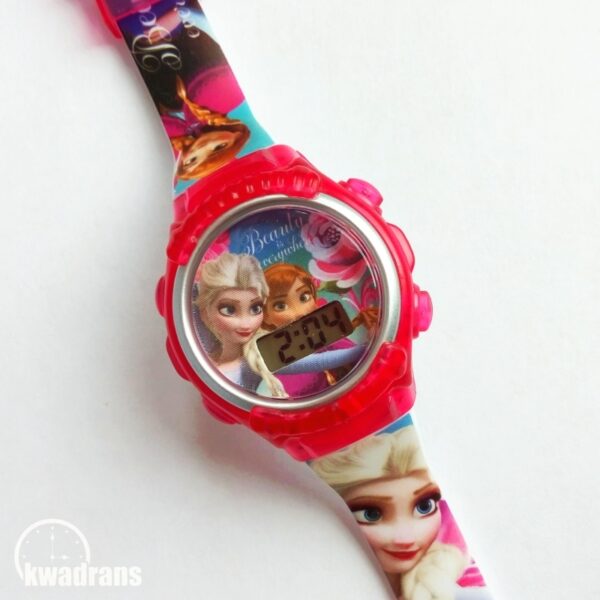 Zegarek LCD - Elsa i Anna z Krainy Lodu