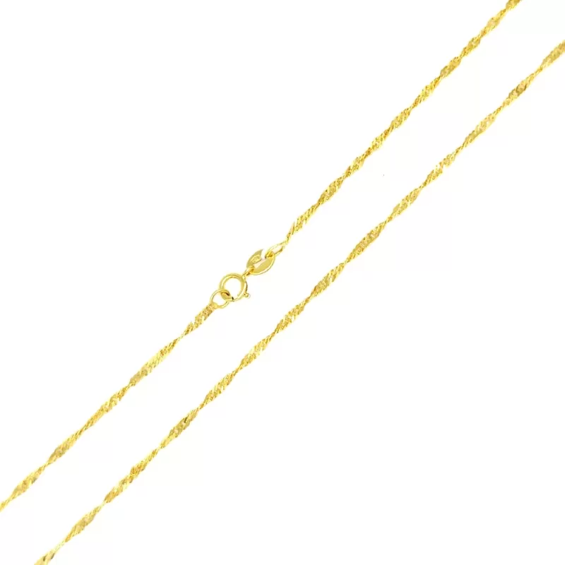 Łańcuszek złoty singapur pełny 333 50cm