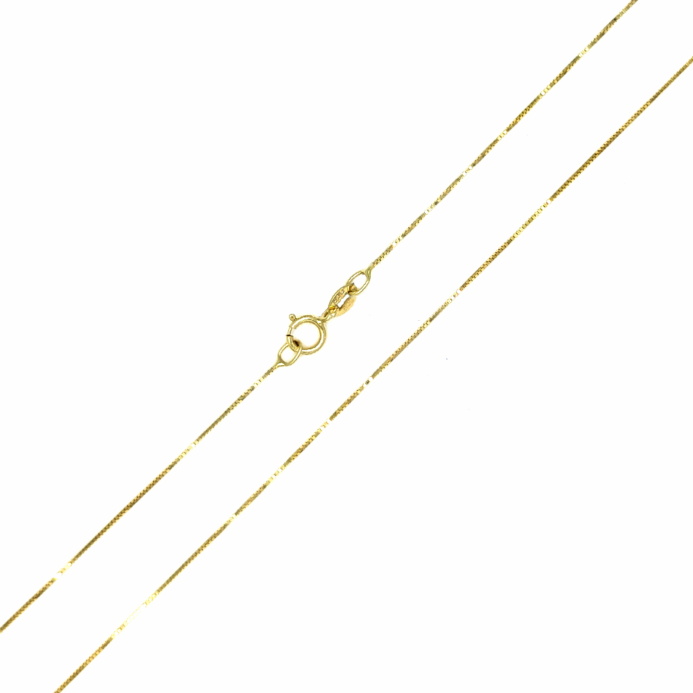 Łańcuszek złoty kostka pełna 585 50cm