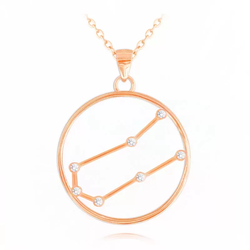 Rose gold naszyjnik BLIŹNIĘTA MINET Stars Znak Zodiaku JMAS9506RN45