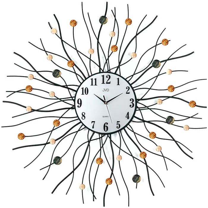 Zegar ścienny JVD HJ02 70cm kamienie metalowy