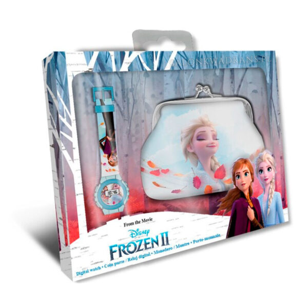Zegarek Frozen 2 + Portmonetka Elsa i Anna zegarek dla dziewczynki