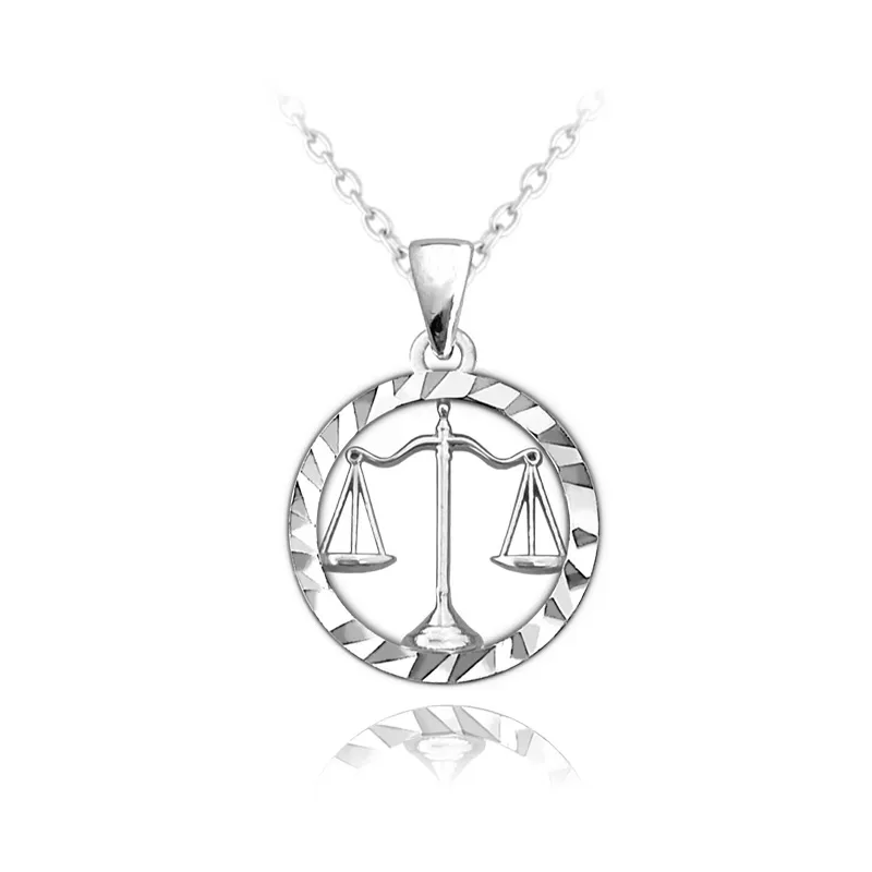 Srebrny naszyjnik MINET Zodiak WAGA JMAS9410SN45