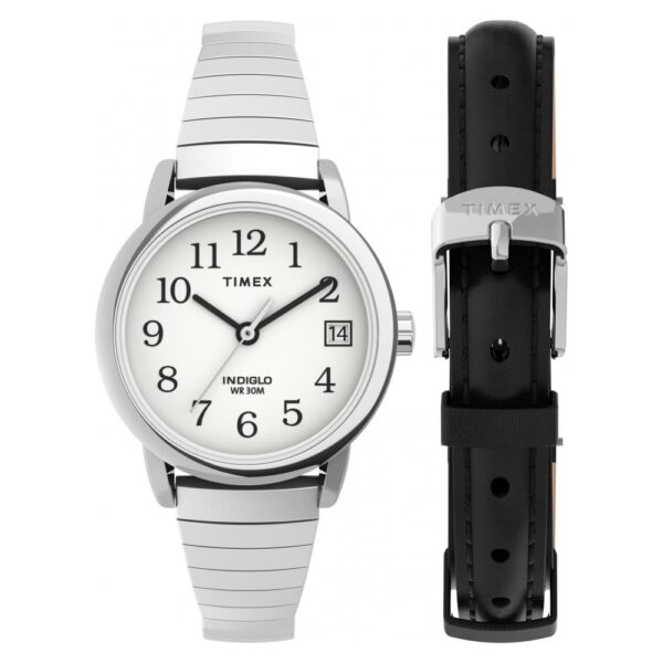 Timex TWG025200 Easy Reader ZESTAW Zegarek damski z dodatkowym paskiem