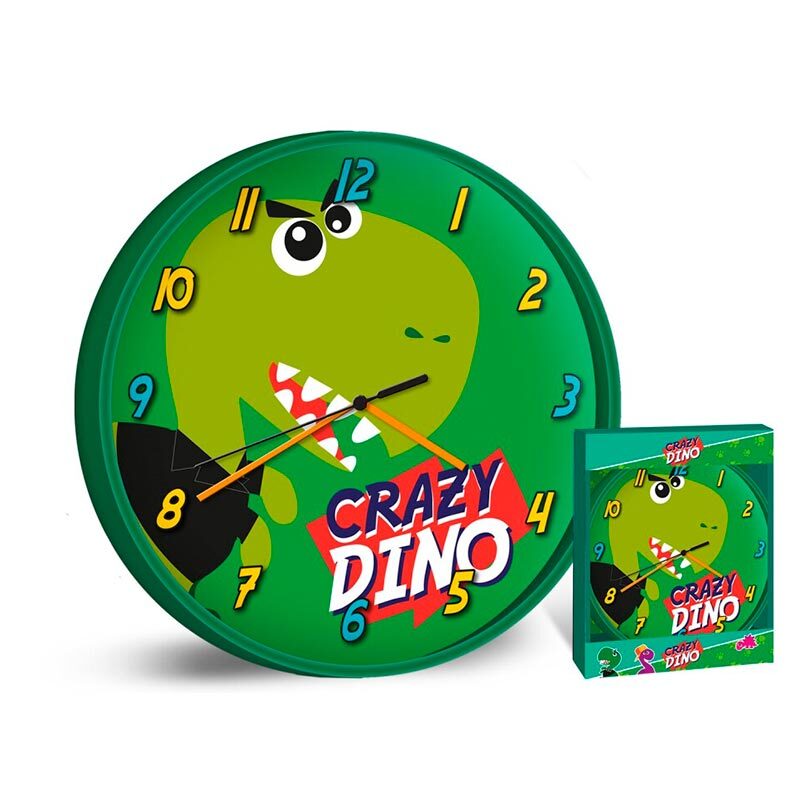 Zegar ścienny Crazy DINO - Szalony Dinozaur