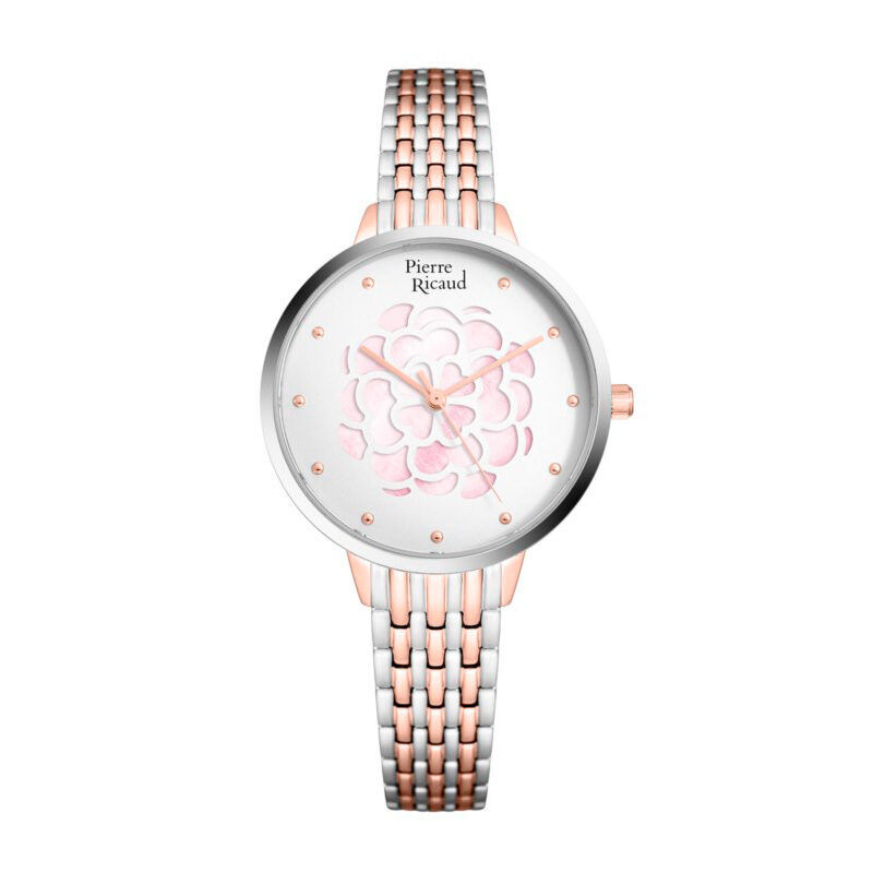 Pierre Ricaud P21034.R143Q Zegarek damski srebrny rosegold kwiat