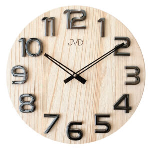 Zegar ścienny drewniany HT97.4 jasny