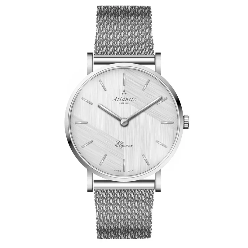Atlantic 29043.41.21MB Elegance Zegarek damski srebrny mesh