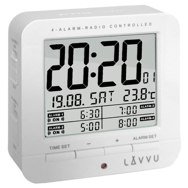Budzik cyfrowy LAVVU LAR0010 Biały z 4 alarmami