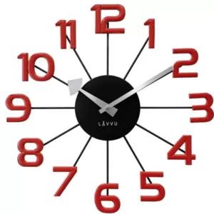 Zegar ścienny Czerwony LAVVU LCT1043