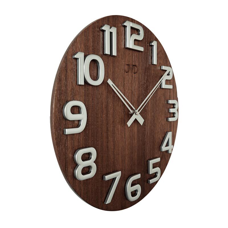 Zegar ścienny drewniany HT97.3 ciemny