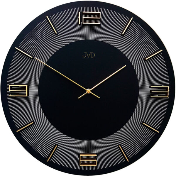 Zegar ścienny drewniany JVD HC33.2 50cm czarny