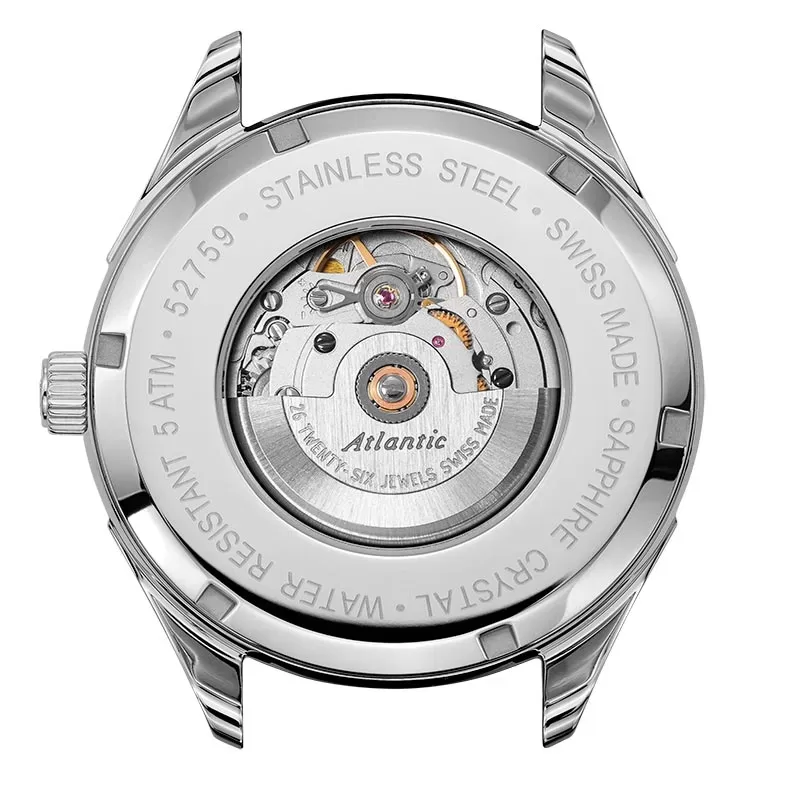 Atlantic 52759.41.21S Worldmaster 188 Automatic Silver Zegarek Automatyczny