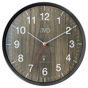 Zegar sterowany radiem JVD RH17.3 brązowy ciemny