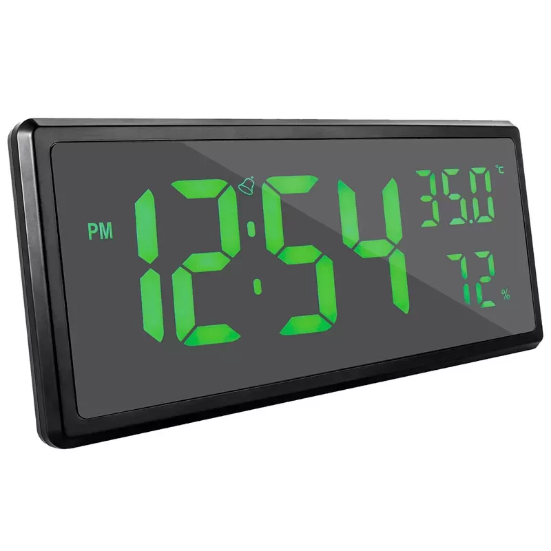 Budzik cyfrowy JVD DH308.2 zielony sieciowy wyświetlacz led