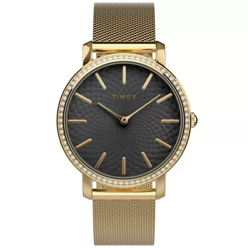 Timex TW2V52300 City Zegarek damski złoty mesh bransoletka