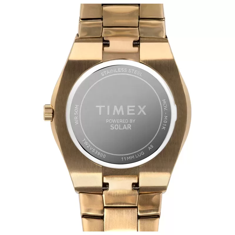 Timex TW2V53900 Solar Premium Dress Zegarek męski solarny złoty