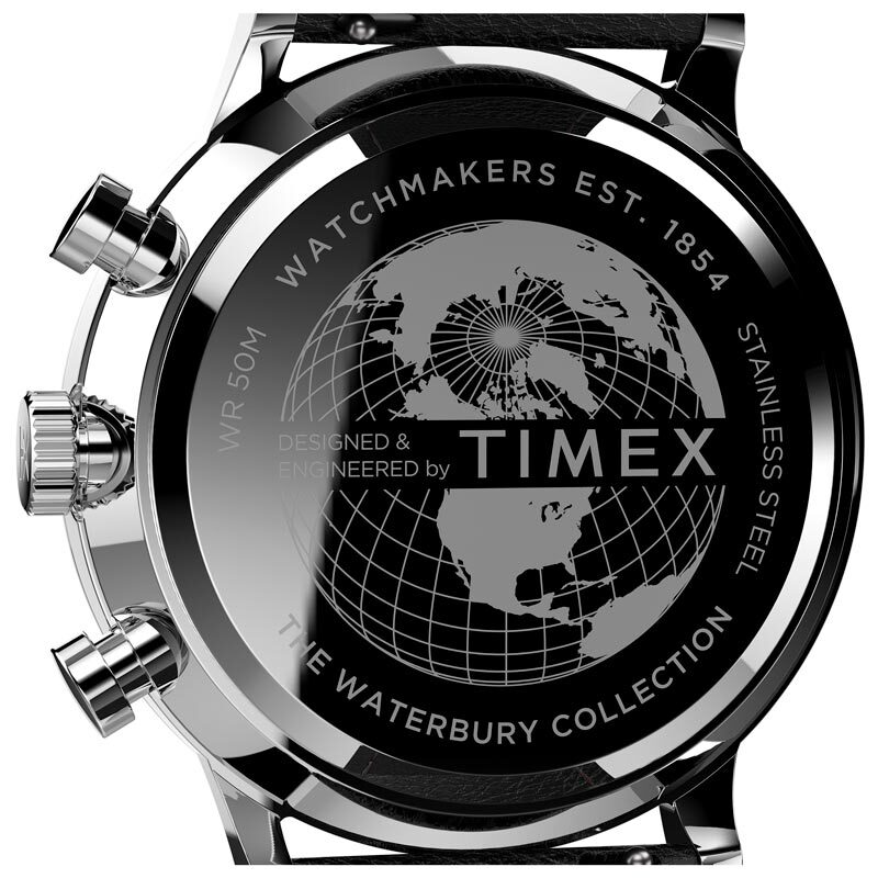 Timex TW2U88300 Waterbury Chronograph Zegarek męski czarny na pasku