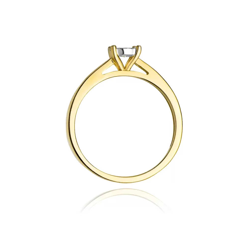 Pierścionek złoty z brylantem 0,08 ct W-7 Au 585 W007-Z-585-B0.08