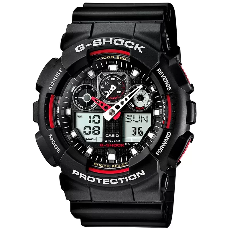 Zegarek Casio G-SHOCK GA-100-1A4ER ORIGINAL Zegarek męski sportowy wodoszczelny 20ATM