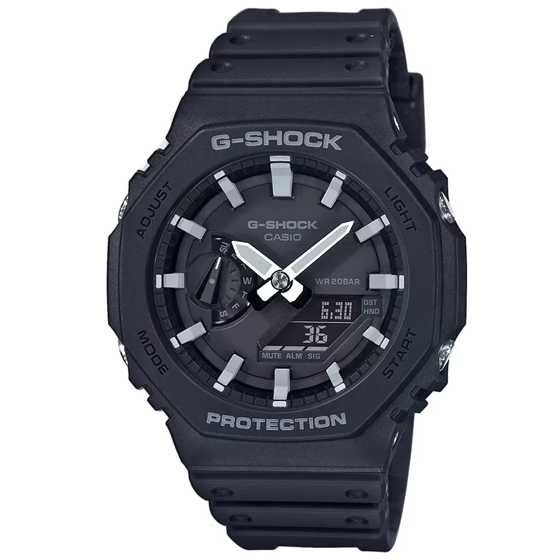 Zegarek Casio G-SHOCK GA-2100-1AER OCTAGON "CasiOak" Czarny Zegarek męski sportowy wodoszczelny 20ATM