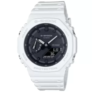Zegarek Casio G-SHOCK GA-2100-7AER OCTAGON BIAŁY Zegarek męski sportowy wodoszczelny 20ATM