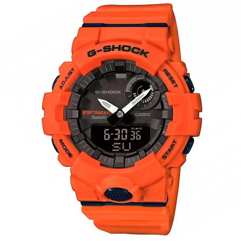 Zegarek Casio G-SHOCK GBA-800-4AER G-SQUAD POMARAŃCZOWY krokomierz bluetooth zegarek męski wodoszczelny 20 ATM