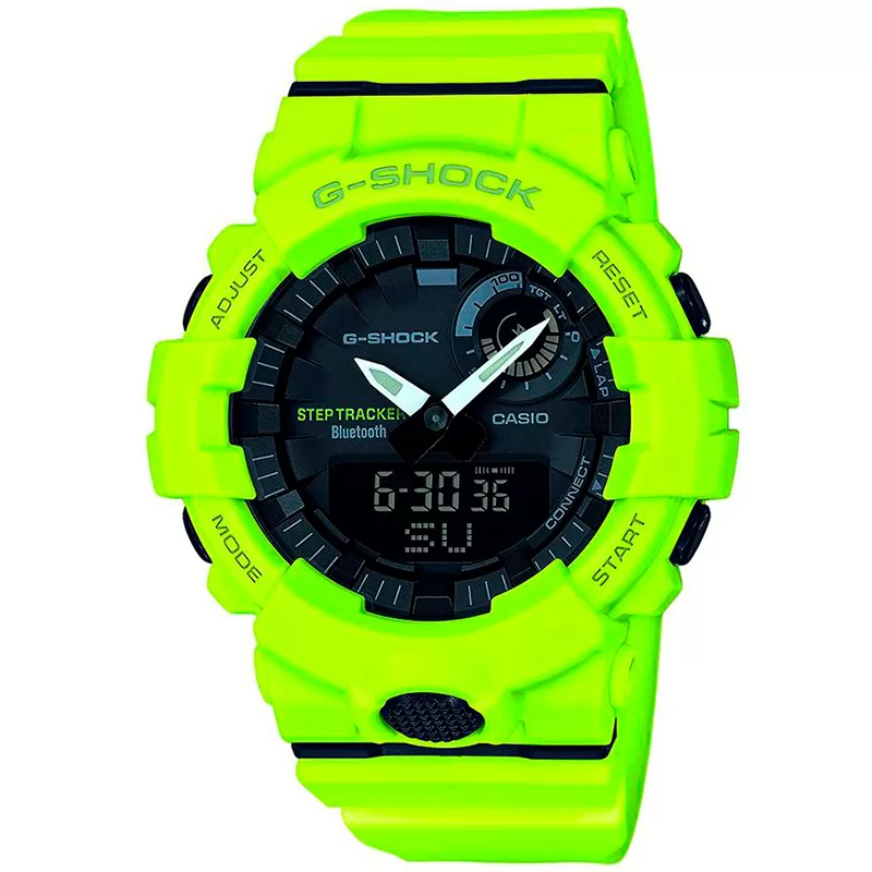 Zegarek Casio G-SHOCK GBA-800-9AER G-SQUAD ZIELONY krokomierz bluetooth zegarek męski wodoszczelny 20 atm
