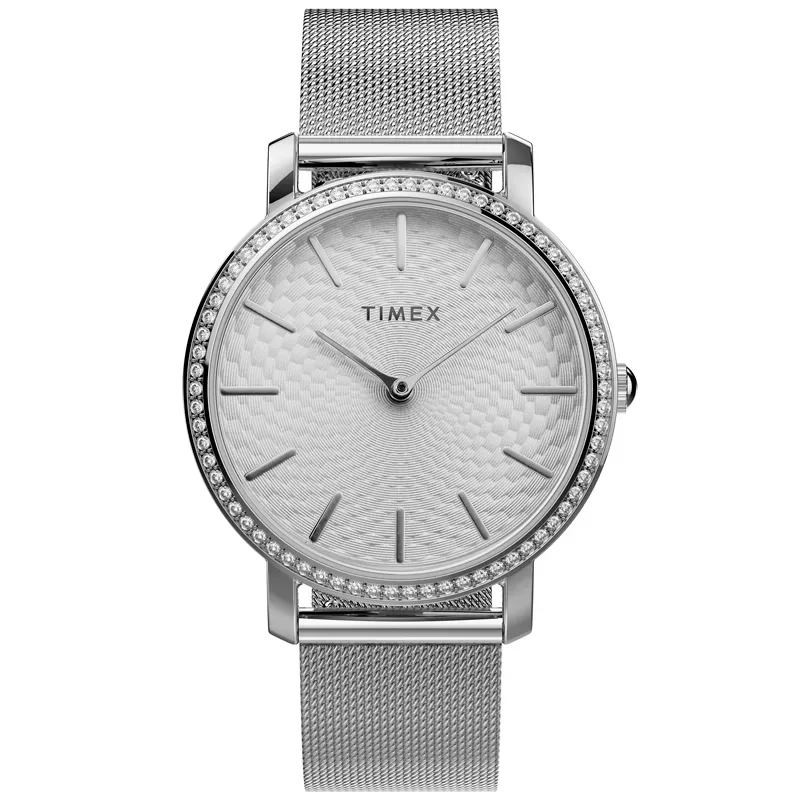 Timex TW2V52400 City Zegarek damski srebrny na meshu