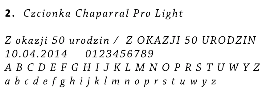 Wzór graweru – 2. Chaparral Pro Light