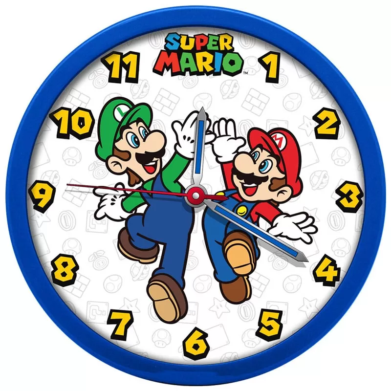 Zegar ścienny Super Mario Bros. Mario i Luigi GSM3063