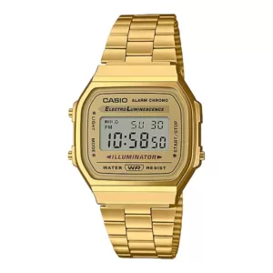 Zegarek Casio A168WG-9EF Vintage Gold złoty cyfrowy klasyczny zegarek unisex iluminator