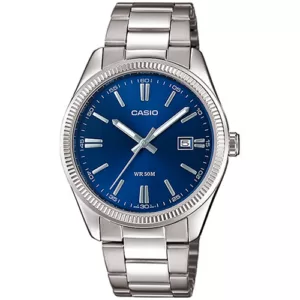 Zegarek Casio MTP-1302PD-2AVEF Classic Zegarek męski klasyczny prosty niebieska tarcza