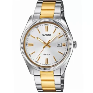 Zegarek Casio MTP-1302SG-7AVEF Classic Zegarek męski klasyczny prosty jasna tarcza bicolor Zegarek Casio MTP-1302SG-7AVEF Classic Zegarek męski klasyczny prosty jasna tarcza bicolor