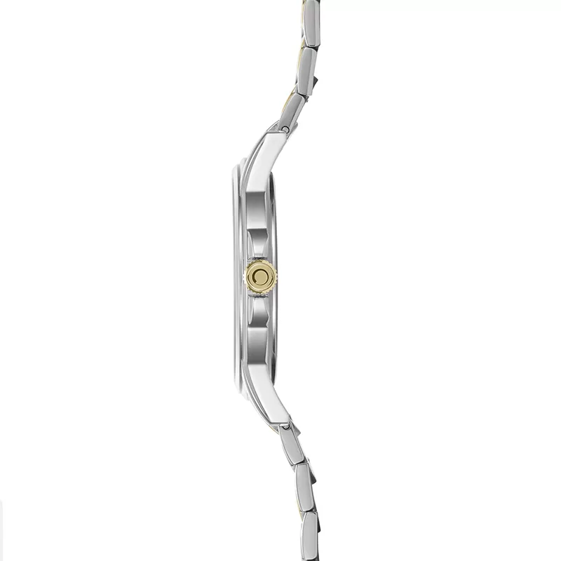 Zegarek damski Obaku Denmark V261LECWSF JASMIN Srebrny zegarek perłowa tarcza i kryształki