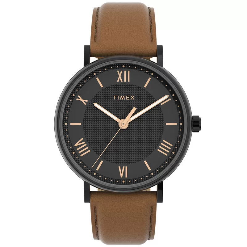 Timex TW2V91400 SOUTHVIEW Zegarek męski klasyczny prosty z brązowym paskiem