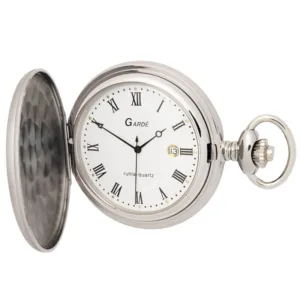 Zegarek kieszonkowy Garde Ruhla 8690-3 Klasyczny srebrny kwarcowy kieszonka