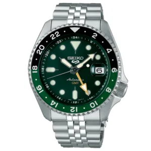 Seiko SSK035K1 5 Sports GMT Bi-Colour Green Zielony Zegarek męski automatyczny