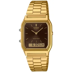 Zegarek Casio AQ-230GA-5AMQYES Vintage Złoty brązowa tarcza Zegarek Casio AQ-230GA-5AMQYES Vintage Złoty brązowa tarcza