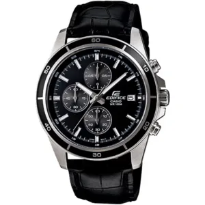 Zegarek Casio EDIFICE EFR-526L-1AVUEF Standard Chronograph Zegarek męski na pasku skórzanym