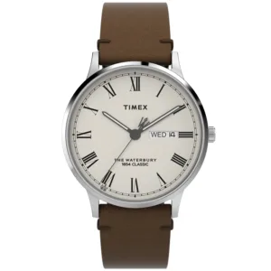 Timex TW2W50600 Waterbury Zegarek męski brązowy wodoszczelny