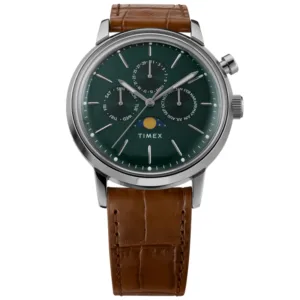 Timex TW2W51000 Marlin Quartz Moon Phase Zegarek męski na pasku fazy księzyca