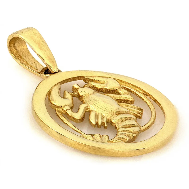Złota zawieszka Rak znak zodiaku 375 9k ZZZ552