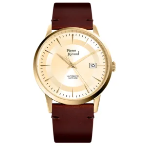 Pierre Ricaud P60029.1B11A Zegarek męski automatyczny złoty z paskiem
