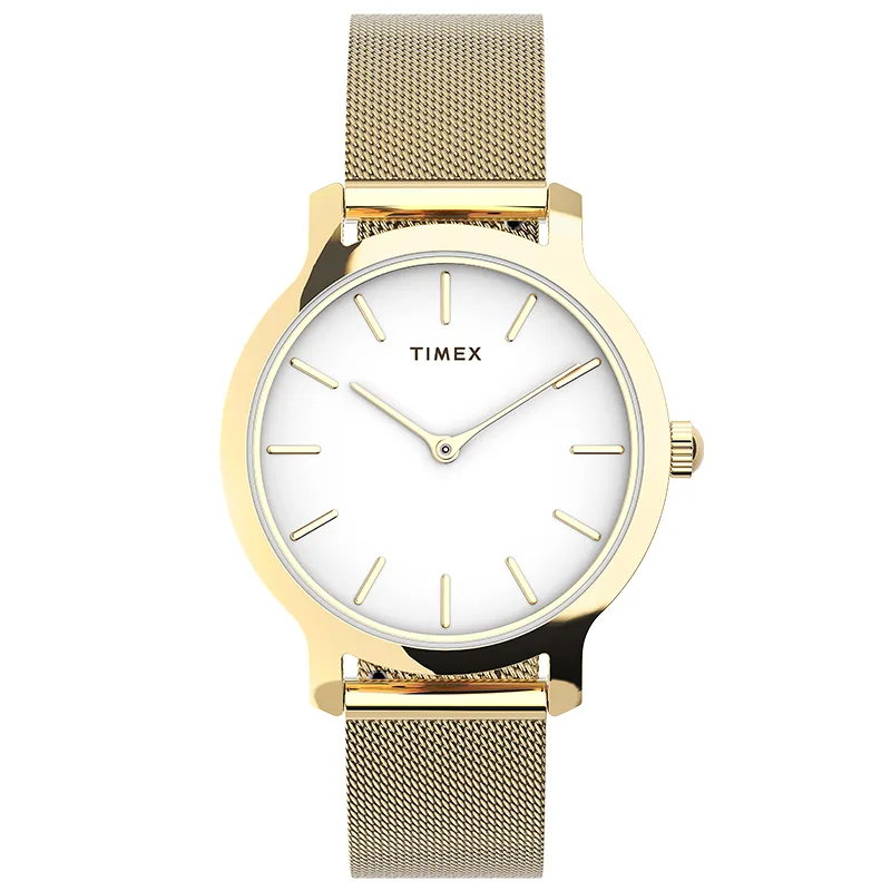Timex TW2U86800 Transcend Zegarek damski złoty na bransolecie