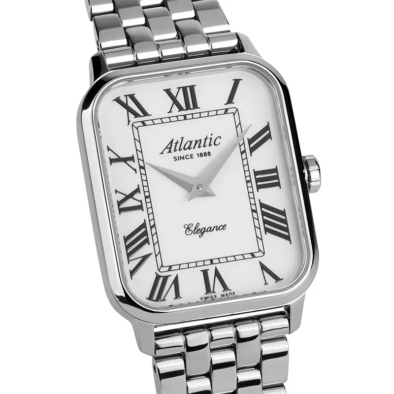 Atlantic 30040.41.18MB Elegance Belle Zegarek damski srebrny złoty szwajcarski na bransolecie