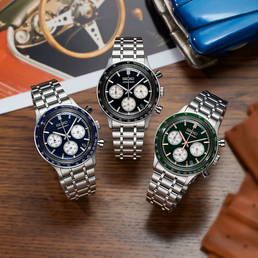 Seiko SSB481P1 Chronograph Zegarek męski zielony