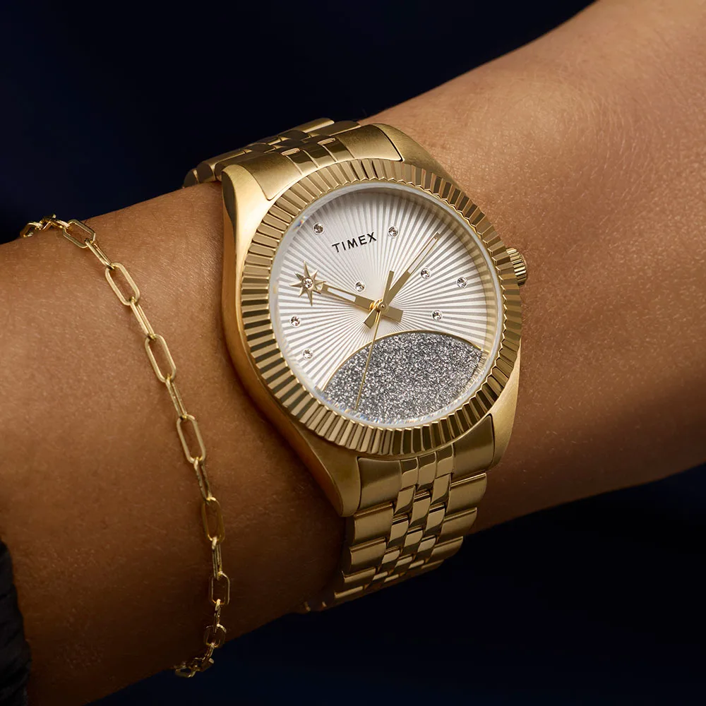 Timex TW2Y20300 Legacy Celestial Zegarek damski złoty na bransolecie