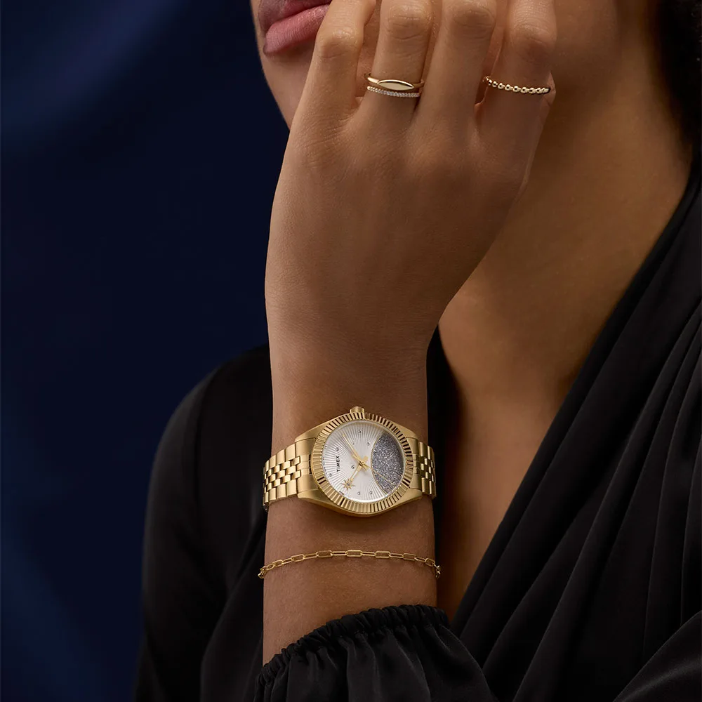 Timex TW2Y20300 Legacy Celestial Zegarek damski złoty na bransolecie
