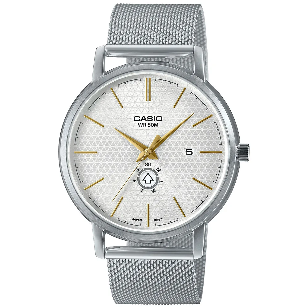 Zegarek Casio MTP-B125M-7AVEF Classic Zegarek męski srebrny jasna tarcza